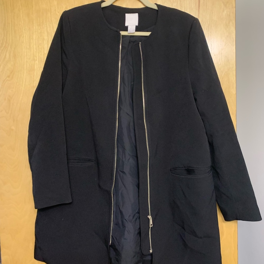 H&M black duster coat